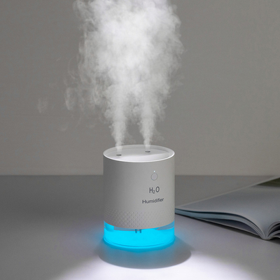 Pil 2000mAh Aroma Difüzör Gece Lambası 650ml Çift Sprey Mini Usb Ultrasonik