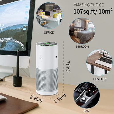 PM 2.5 Masaüstü Araba Hava Temizleyici HEPA Filtre AP02 Yatak Odası Hava Temizleyici