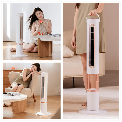 Kalite  5V Cooling Tower Fan Polymer Battery Oscillating Wide Angle Fan Remote Control Fabrika