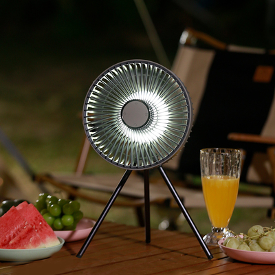 Led Işık Zemin Ayakta Fanlar Kamp 10000mAh Pil Şarjlı Tripod Fanı