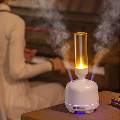 İki Püskürtme Bağlantı Noktası Esansiyel Yağı Difüzörü Değiştirilebilir LED Işık Aromaterapi Koku Difüzörü Makinesi Mum Mini Nemlendirici