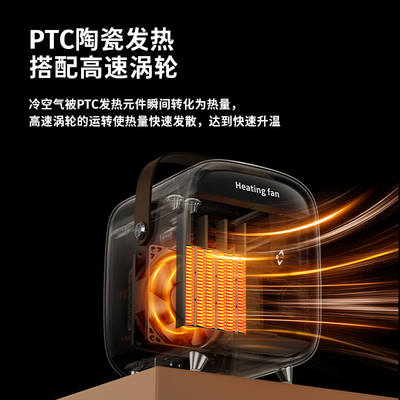 2022 Taşınabilir Küçük 1000W Seramik PTC Masa üstü Serin Arındırıcı Uzay Fanı Dik 2 Pin Soketli Fan Isıtıcılar Sessiz Blower