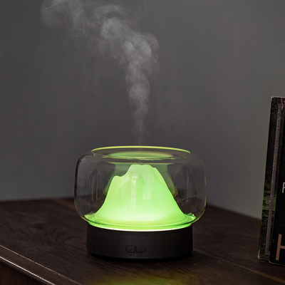 2021 Ev Ultrasonik 400ML LED Renkli Serin Mist Kokulu Esansiyel Yağı Şeffaf Aroma Difüzör Odası İçin