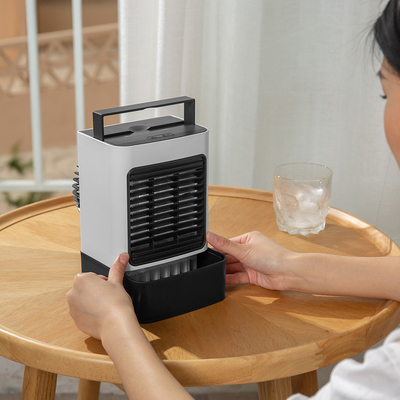 Pil Kapasitesi 2000mAh Hava Soğutucu Fanı Kullanışlı Taşınabilir Mini Masa Fanı