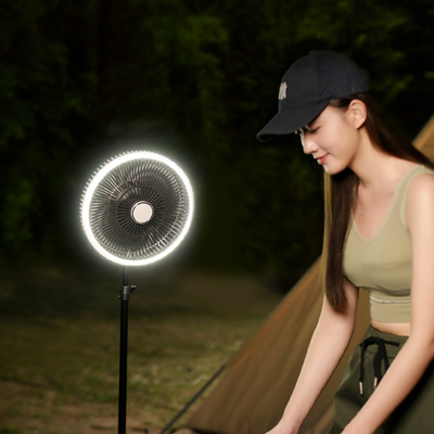 Ayakta Tripod Şarj Edilebilir Tavan Fanı LED Çadır 10000mAh Kablosuz Masa Fanı