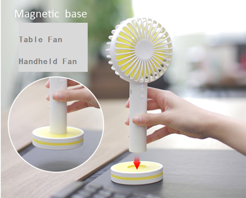 Macaron Mini Taşınabilir El Fanı Kullanışlı Manyetik Tabanlı Mini Usb Şarj Edilebilir Fan
