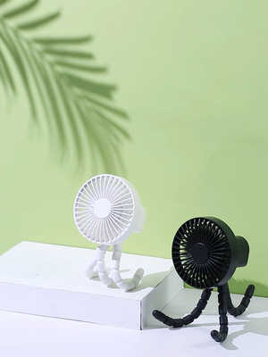 Pil USB Şarj Edilebilir Masa Fanı 2500mAh Taşınabilir Bebek Mini El Arabası Fanı