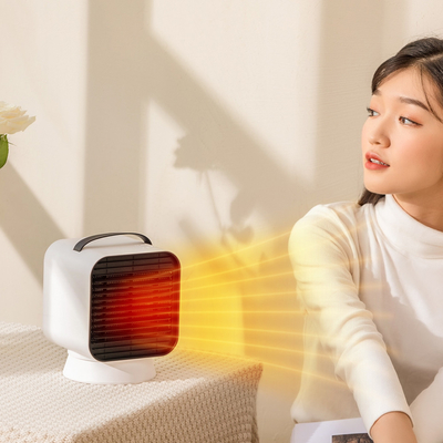 Ev için Taşınabilir PTC Isıtıcı Fan 1000W Siyah Yanmaz ABS Masaüstü